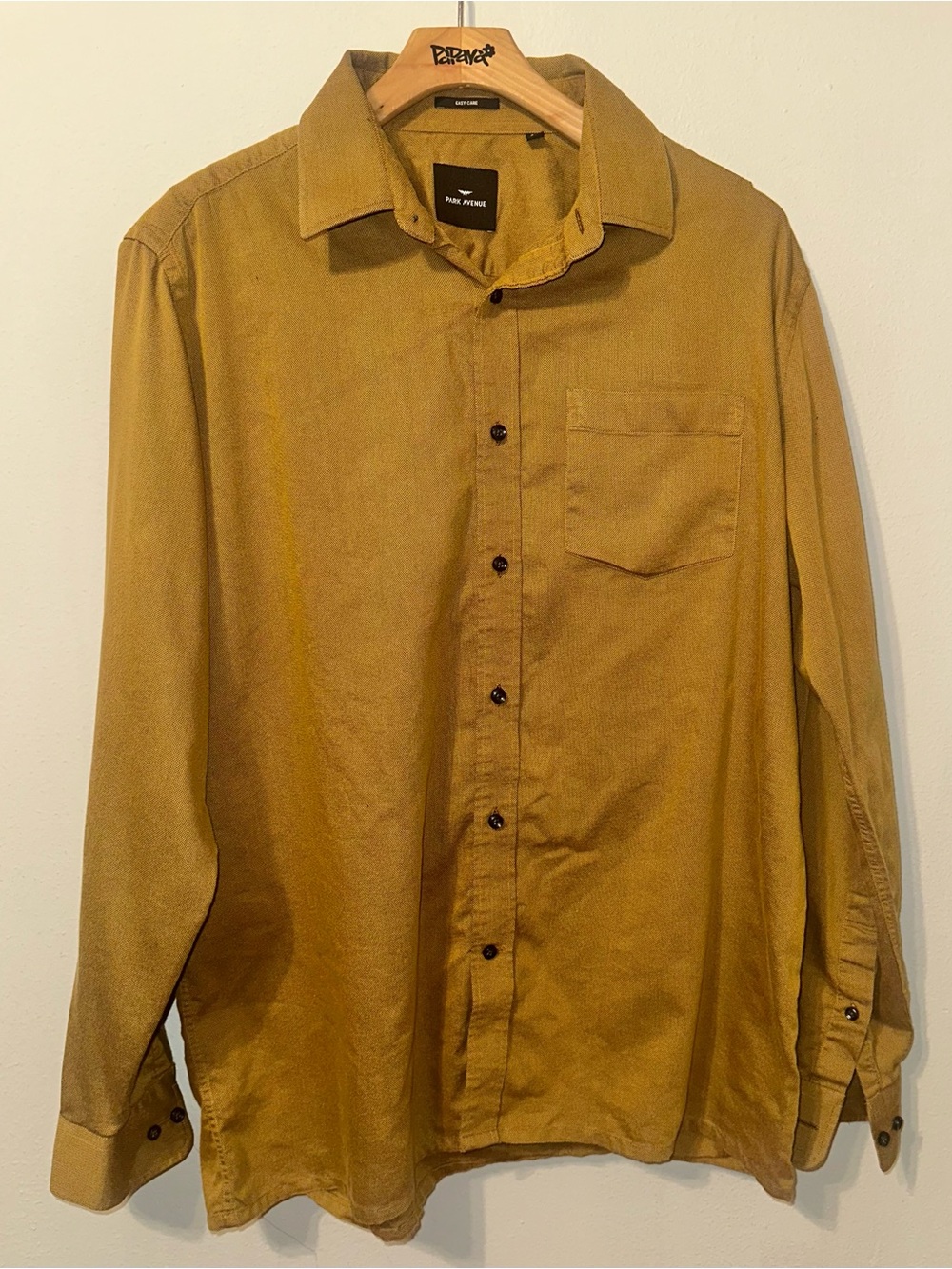Park Avenue Mustard Yellow Button Down Shirt